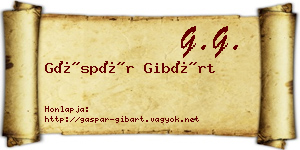 Gáspár Gibárt névjegykártya