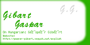 gibart gaspar business card